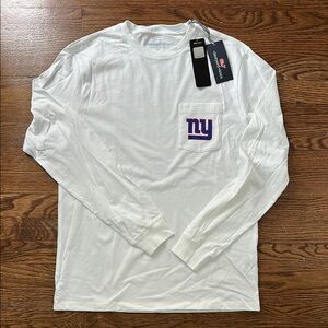 NWT Vineyard Vines NFL Giants White Long Sleeve Shirt